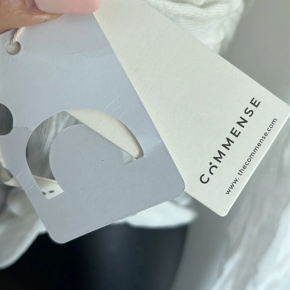 NWT Commense Off Shoulder Knit Mesh Top - Picture 6 of 8